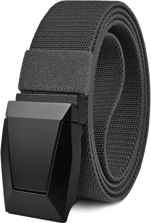 KingMoore Men's Belt - 1.5 inch Military Tactical Stretch Web Nylon Belt with Quick Release Buckle