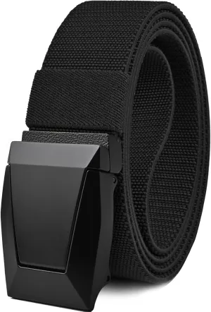 KingMoore Men's Belt - 1.5 inch Military Tactical Stretch Web Nylon Belt with Quick Release Buckle