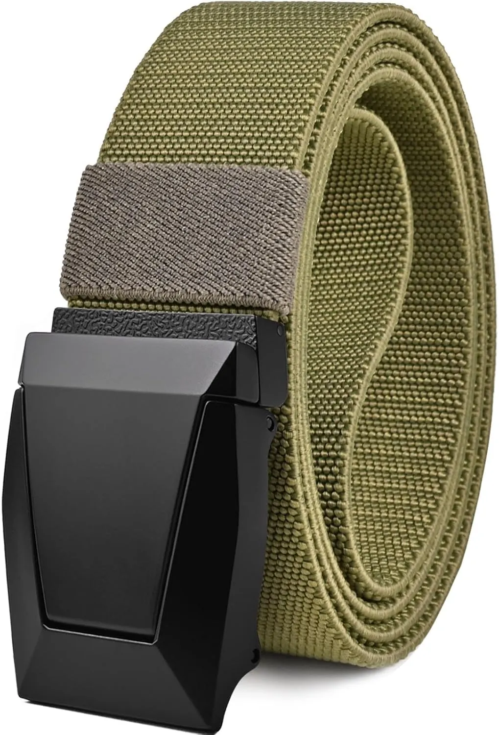 KingMoore Men's Belt - 1.5 inch Military Tactical Stretch Web Nylon Belt with Quick Release Buckle