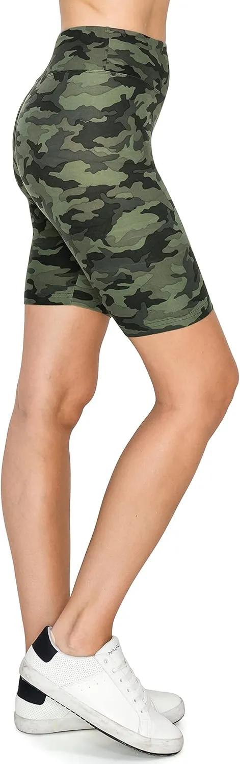 Leggings Depot Women's 10"/ 8"/ 5"/ 2" High Waist Active Running Shorts, Womens Biker Shorts