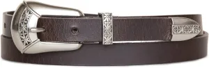 Lucky Brand Women's Western Style Fashion Leather Belt with Metal Buckle