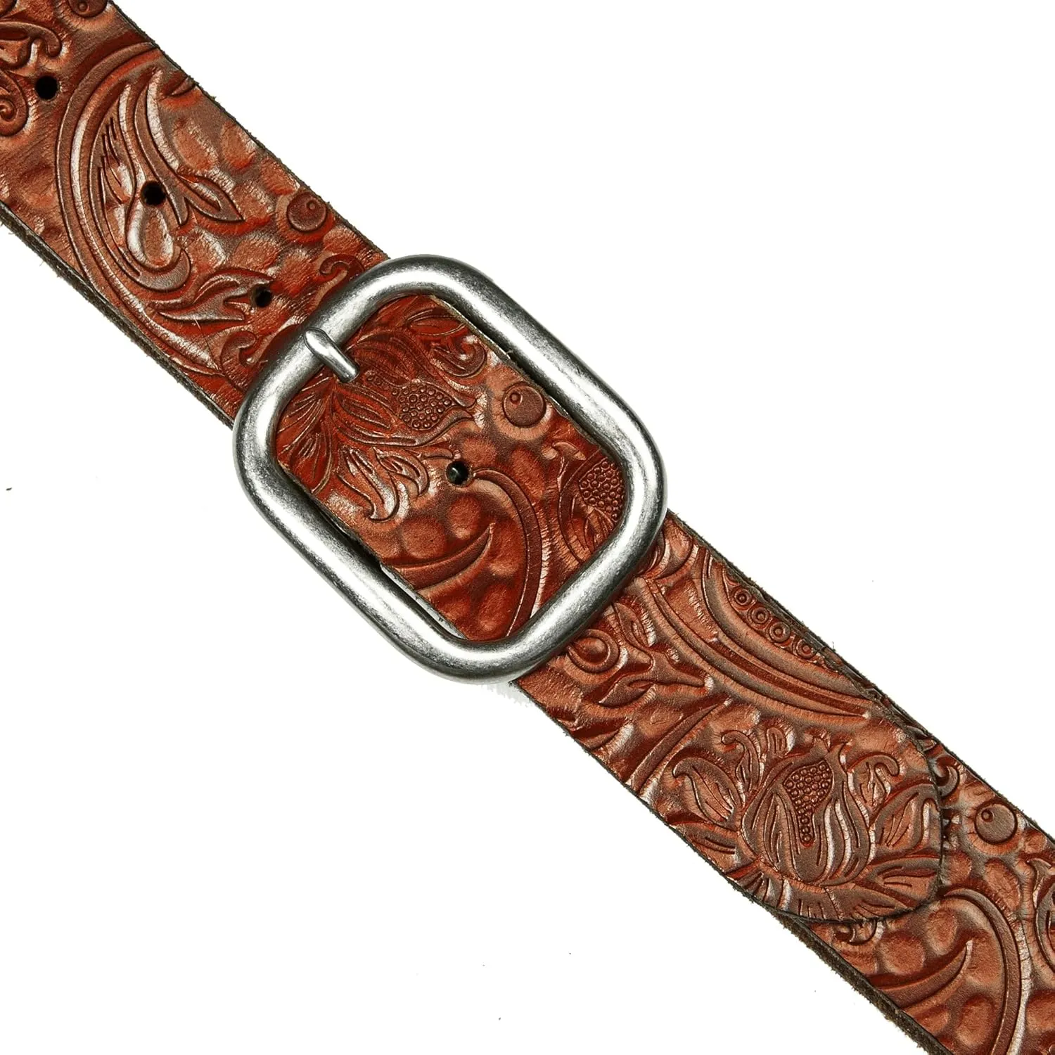 Lucky Brand Women's Western Style Fashion Leather Belt with Metal Buckle