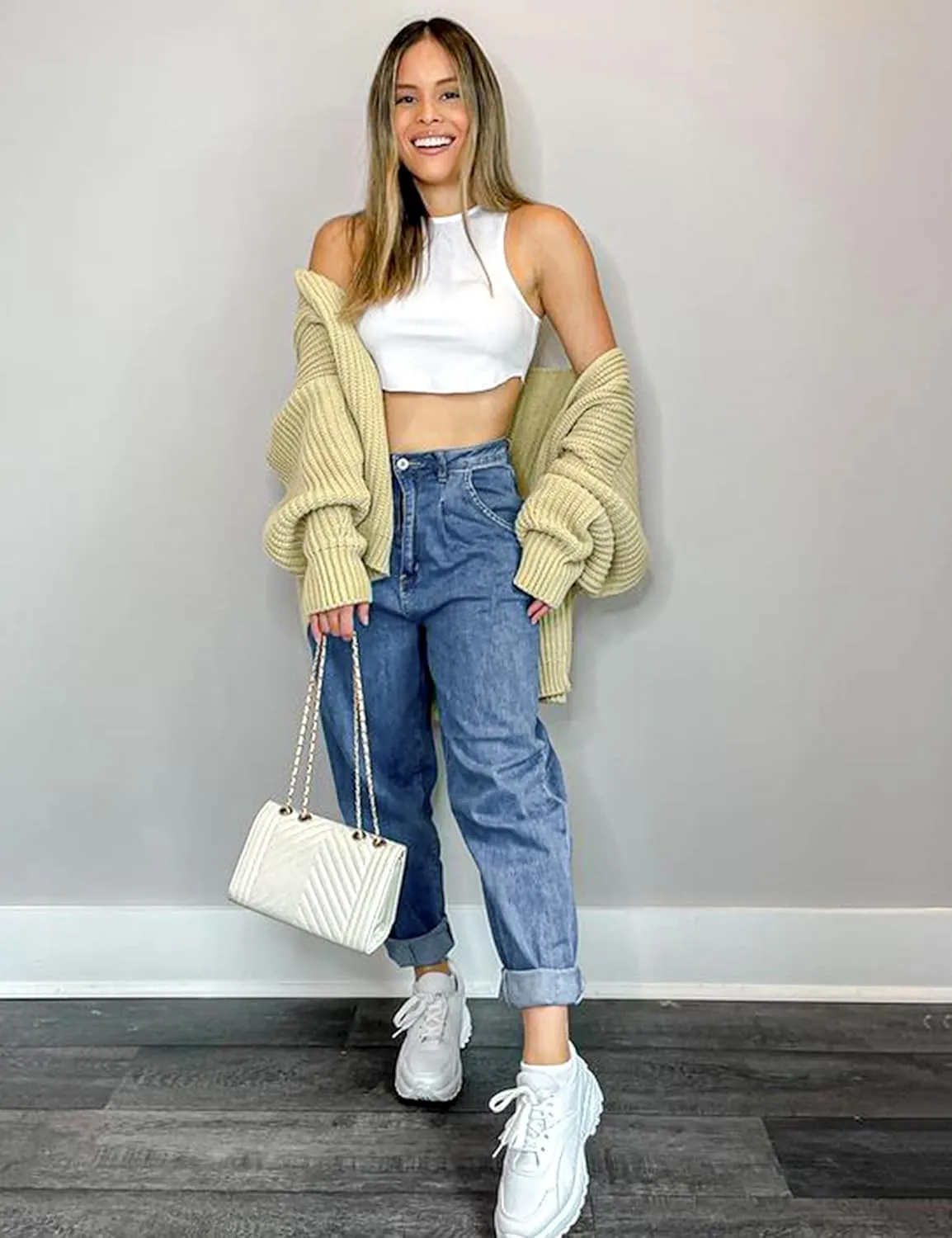 luvamia Mom Jeans for Women Trendy High Waisted Stretchy Loose Jeans for Women Denim Pants