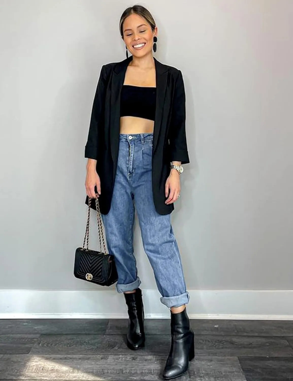 luvamia Mom Jeans for Women Trendy High Waisted Stretchy Loose Jeans for Women Denim Pants