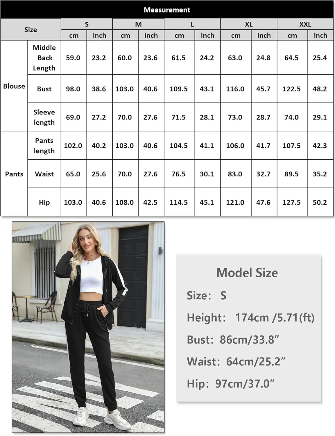 Marvmys 2 Piece Tracksuit for Women Set Zip Up Hoodies Sweatsuits Color Block Jogging Suit with Pockets