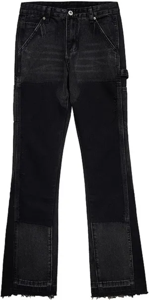 Mens Baggy Straight Hip Hop Jeans Loose Simple Denim Pants Casual Streetwear Relaxed Fit Jeans