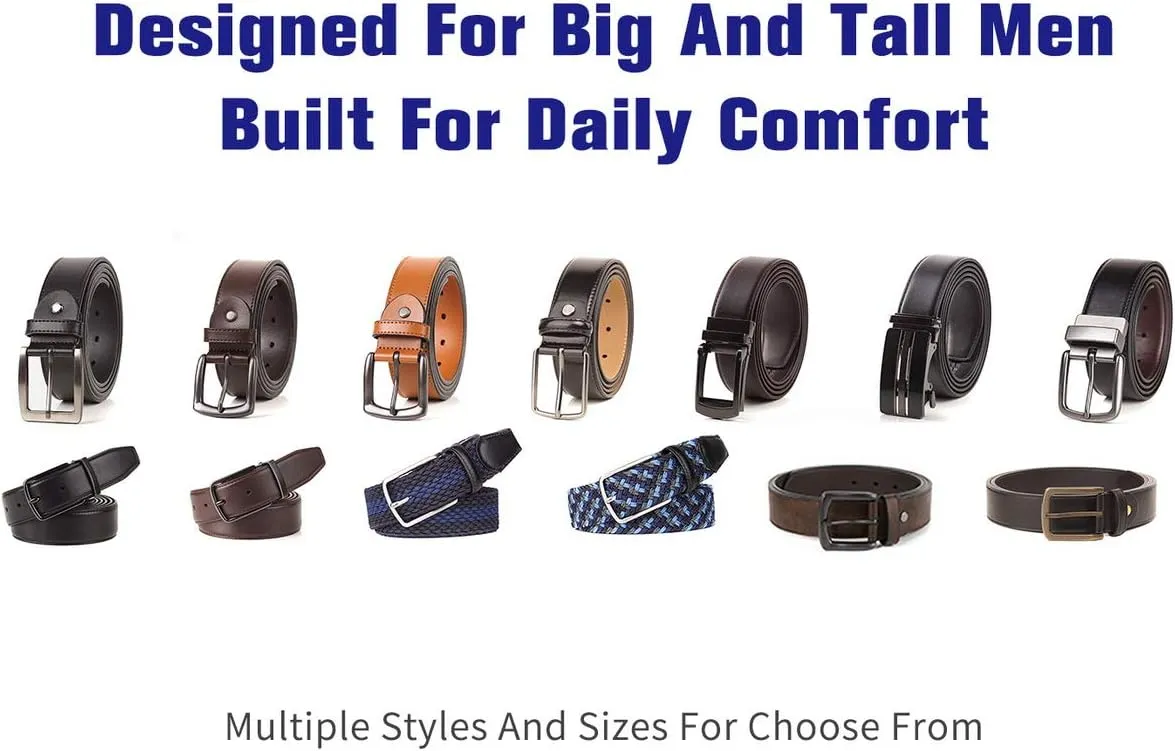 Mens Belt Big And Tall Regular Size 36"-94"