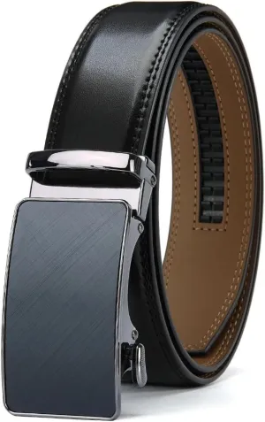 Men's Belt Leather Ratchet Belt Men's Dress and Casual Adjustable Buckle - Fashionable Business Style Belt/strap