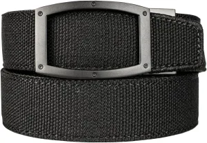 Men's Belt, Nexbelt Ratchet Newport V.4 Black Casual Nylon Dress Belt for Men with Adjustable Buckle