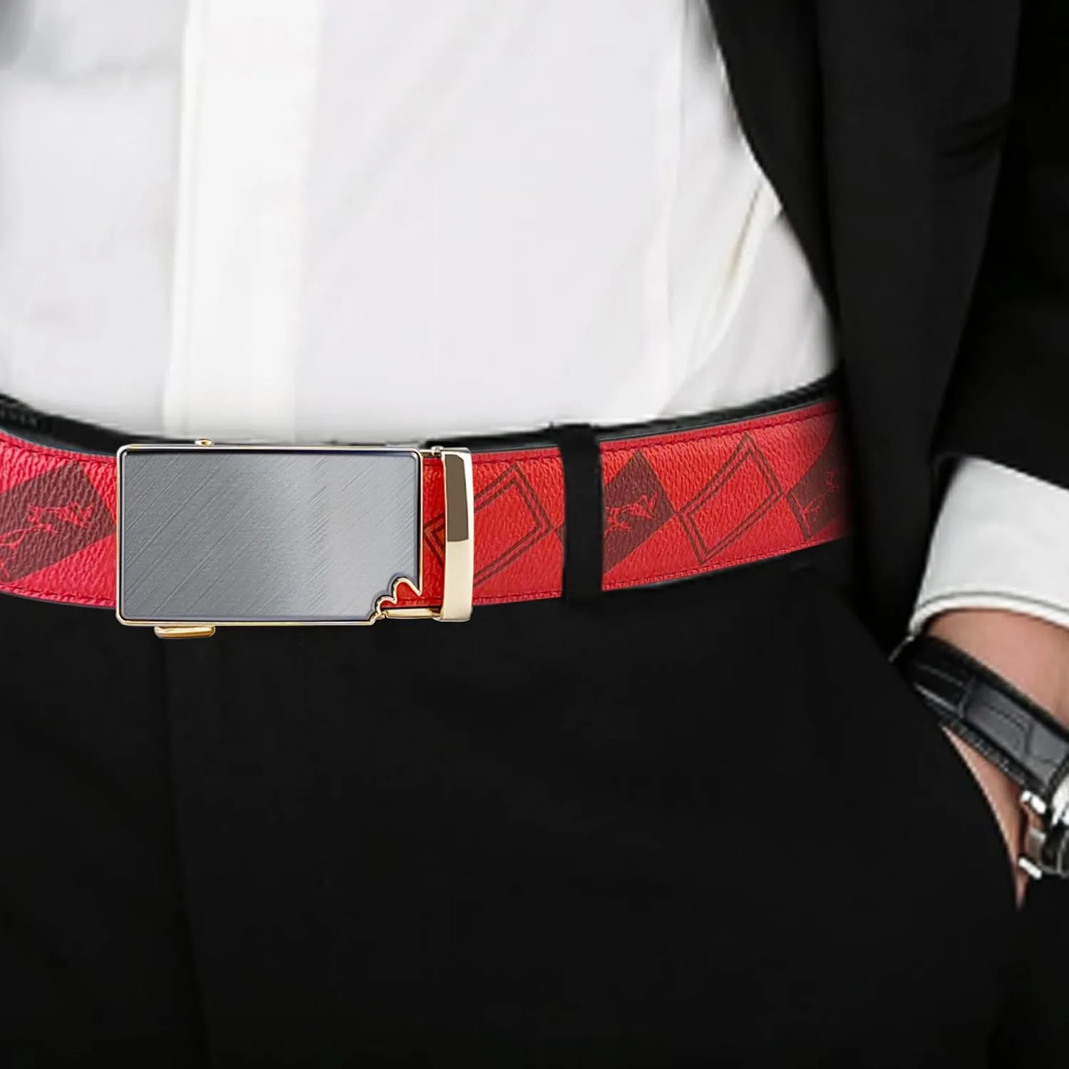 Men's Belts Leather Ratchet Dress Belts for Men Adjustable Belt for Casual Jeans