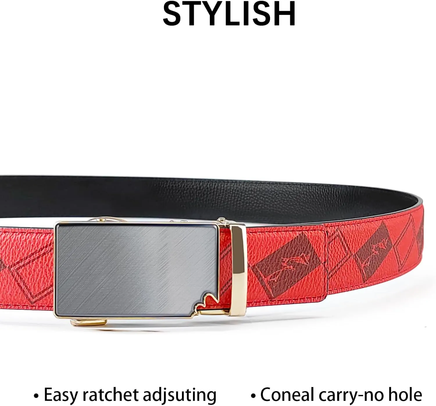 Men's Belts Leather Ratchet Dress Belts for Men Adjustable Belt for Casual Jeans