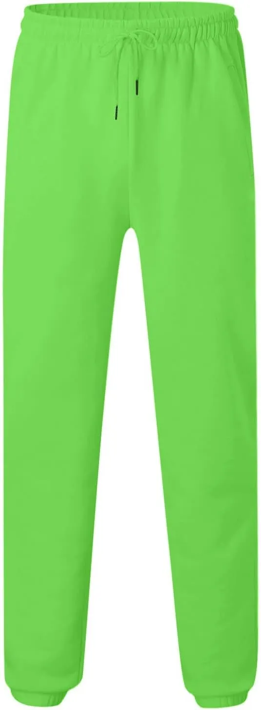 Mens Cargo Pants Casual Drawstring Hiking Pants Joggers Athletic Workout Pants Loose Straight Sweatpants with Pockets