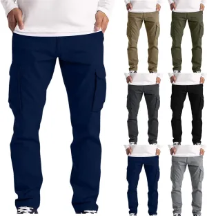 Mens Cargo Pants Relaxed Fit Stretch Straight Leg Cargo Jeans Plus Size Lightweight Casual Hiking Pants with Pockets
