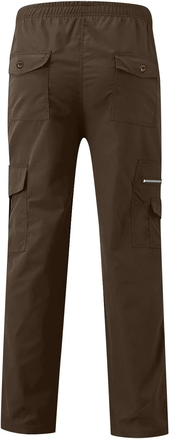 Men's Cargo Pants Sports Casual Jogging Trousers Lightweight Hiking Work Pants Outdoor Pant Men Casual
