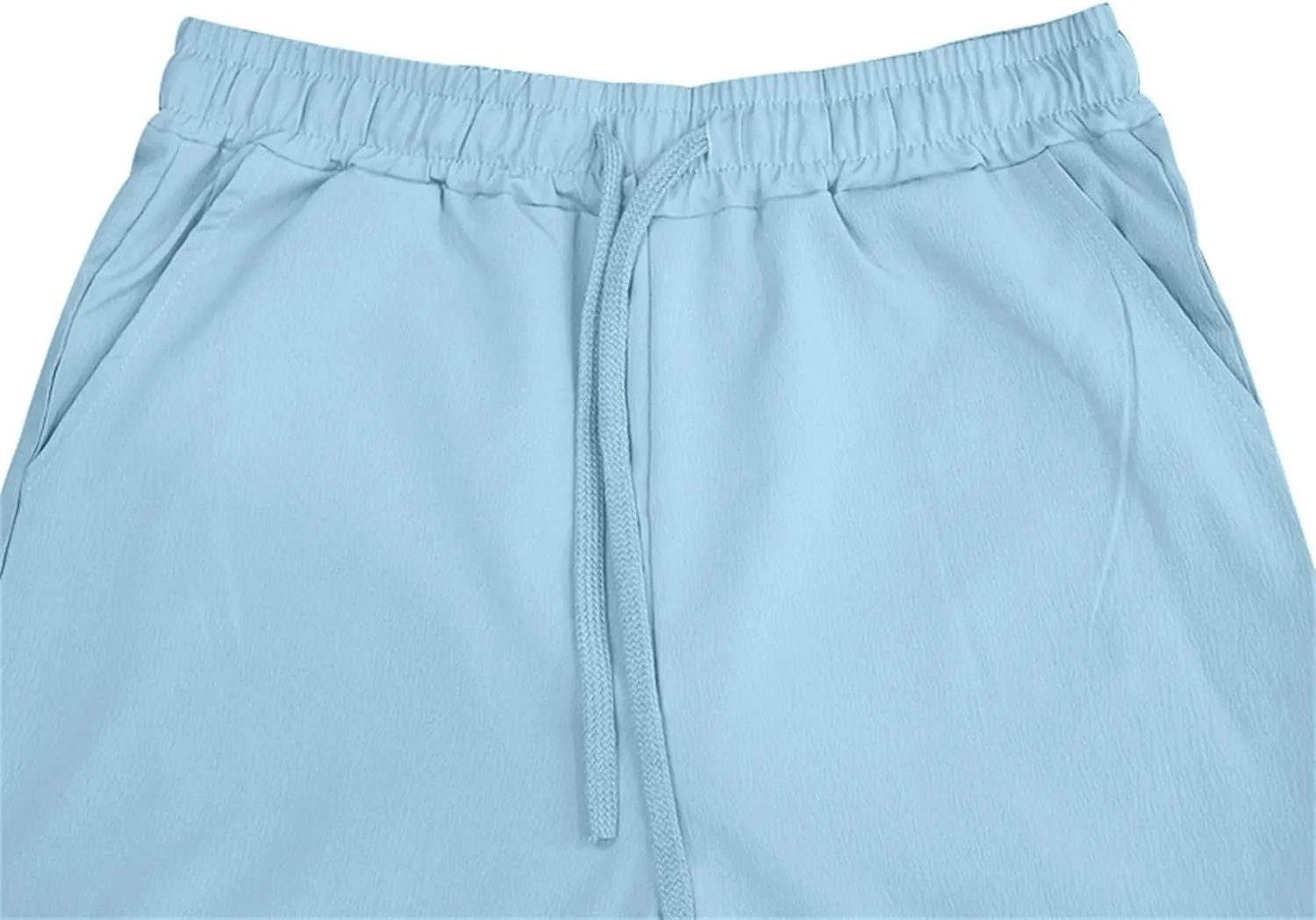 Men's Casual Linen Pants Elastic Waist Drawstring Yoga Beach Pants Casual Lightweight Loose Fit Trousers Baggy Pants