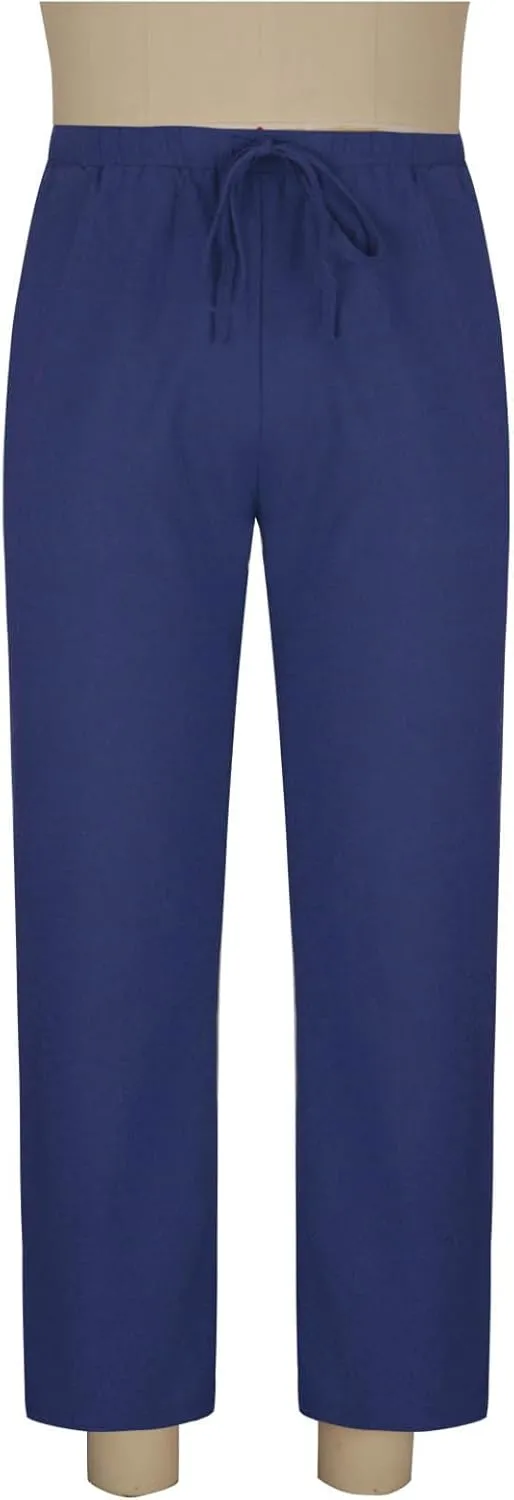 Mens Cotton Linen Drawstring Pants Elastic Waist Casual Jogger Yoga Pants Summer Fashion Casual Solid Pants Trousers
