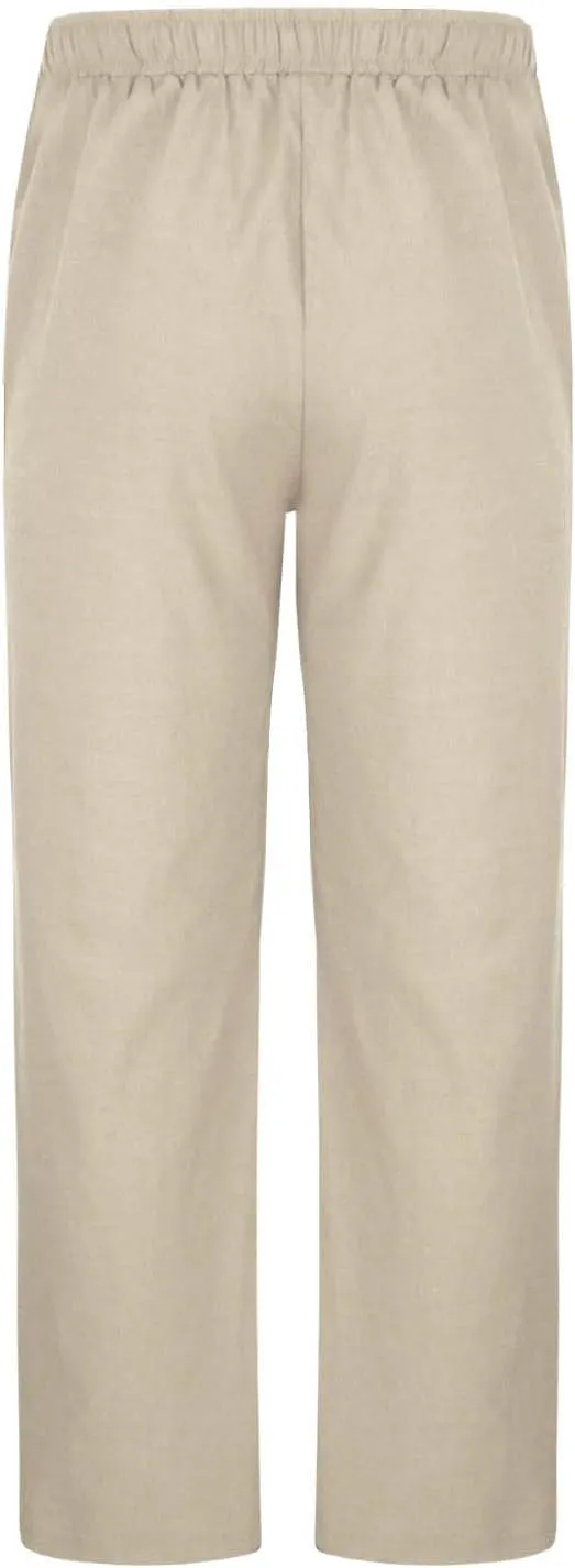 Mens Cotton Linen Drawstring Pants Elastic Waist Casual Jogger Yoga Pants Summer Fashion Casual Solid Pants Trousers