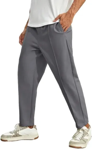 Men's Pants Men's Pants with Pockets Elastic Waist Leg Casual Casual