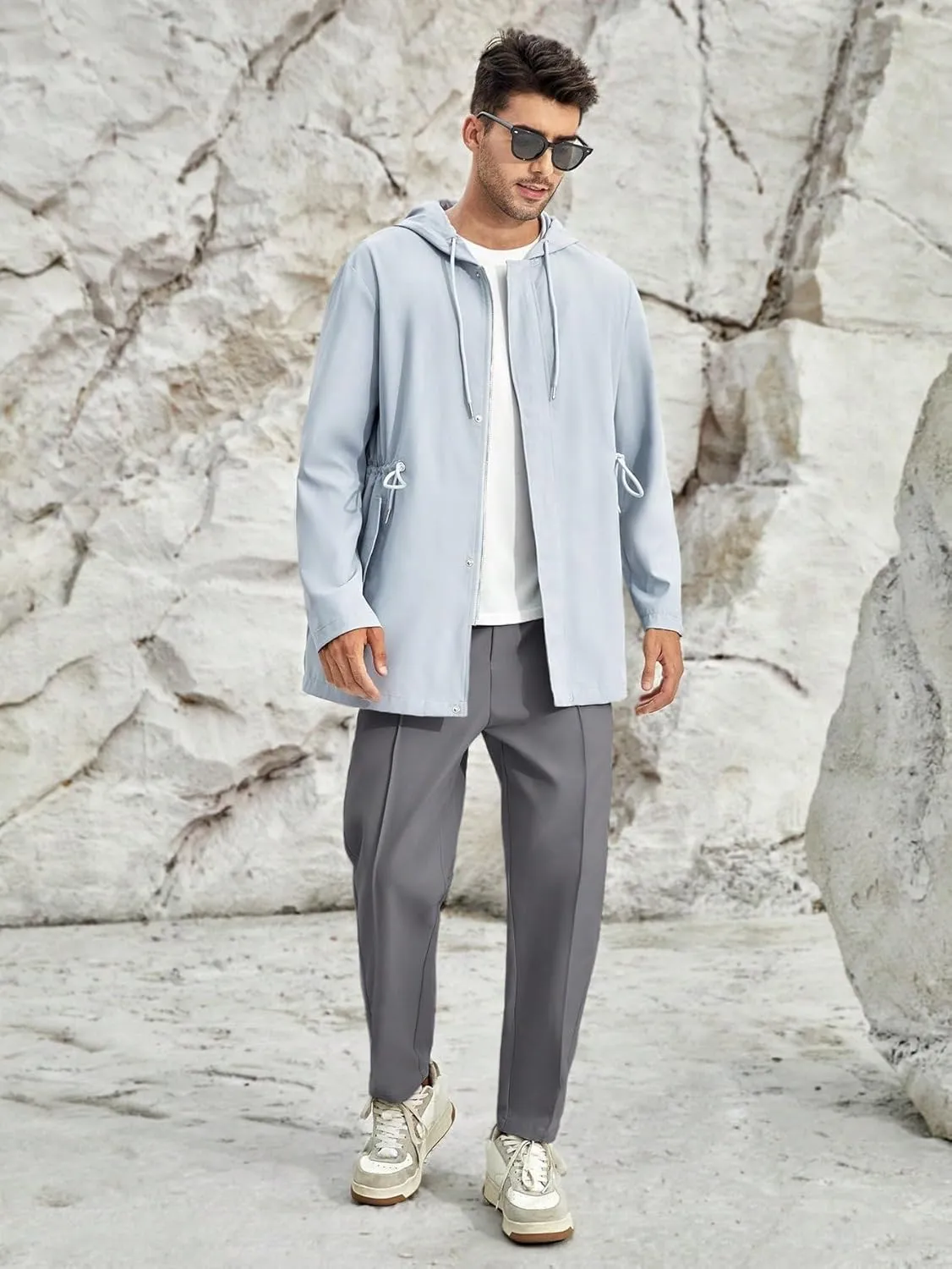 Men's Pants Men's Pants with Pockets Elastic Waist Leg Casual Casual