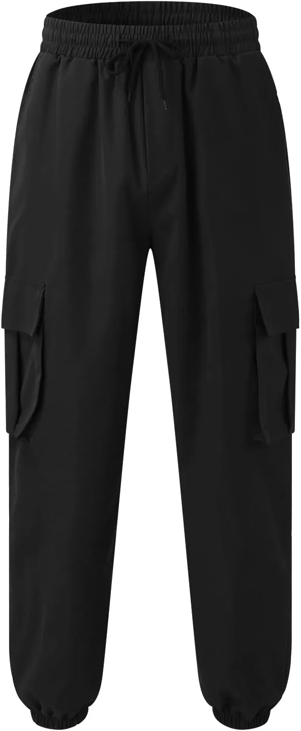 Mens Punk Pants Slim Fit Cargo Pants for Men Plus Size Cargo Pants Men Winter Sweat Pants Men School Pants Men