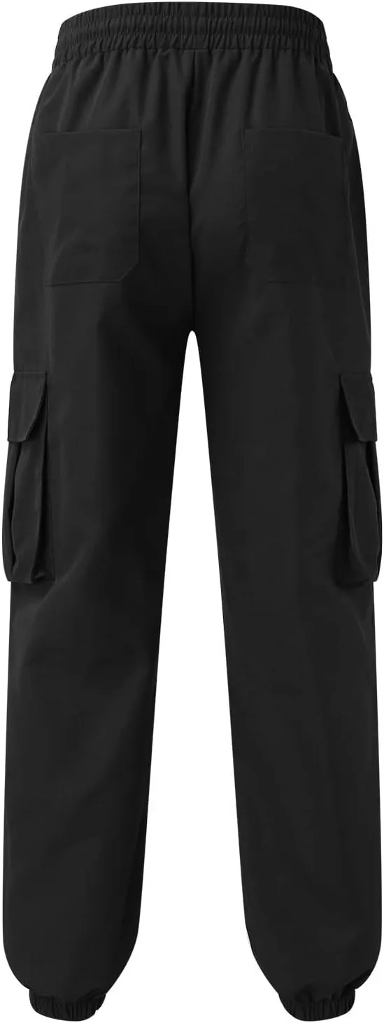Mens Punk Pants Slim Fit Cargo Pants for Men Plus Size Cargo Pants Men Winter Sweat Pants Men School Pants Men