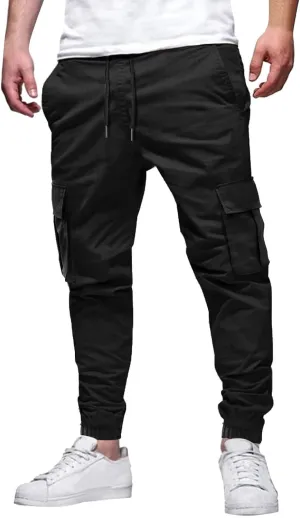 Mens Punk Pants Slim Fit Cargo Pants for Men Plus Size Cargo Pants Men Winter Sweat Pants Men School Pants Men