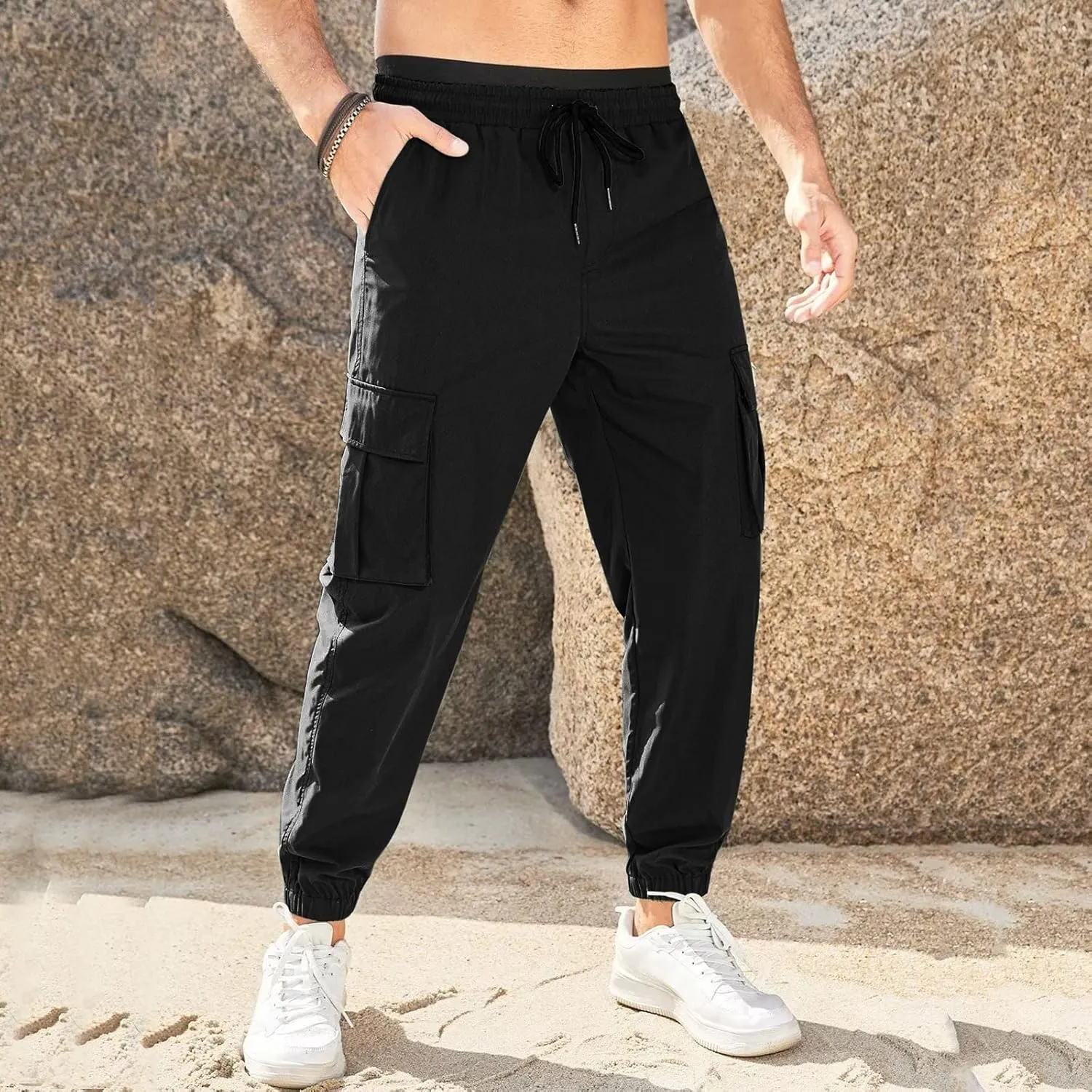 Mens Punk Pants Slim Fit Cargo Pants for Men Plus Size Cargo Pants Men Winter Sweat Pants Men School Pants Men