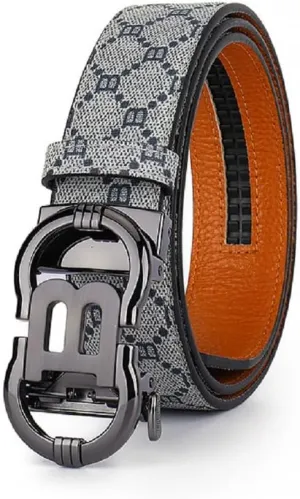 Men's Ratchet Belt Gold/Black/Sliver Automatic Buckle Business Casual-Designer Belts Gift for Men-Letter B