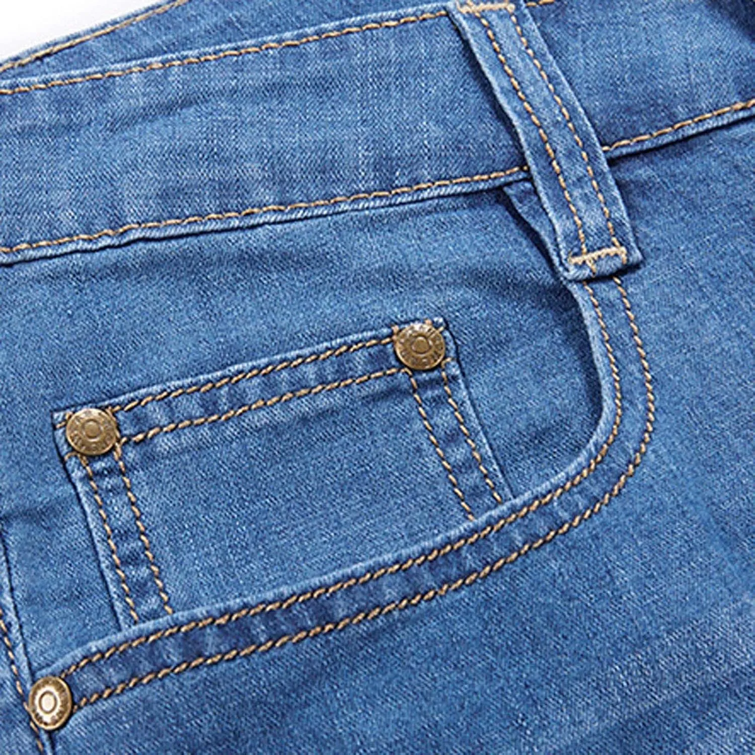 Men's Regular Fit Baggy Straight Leg Jeans Casual Loose Elastic Waist Relaxed Fit Denim Pants Lightweight Work Jean