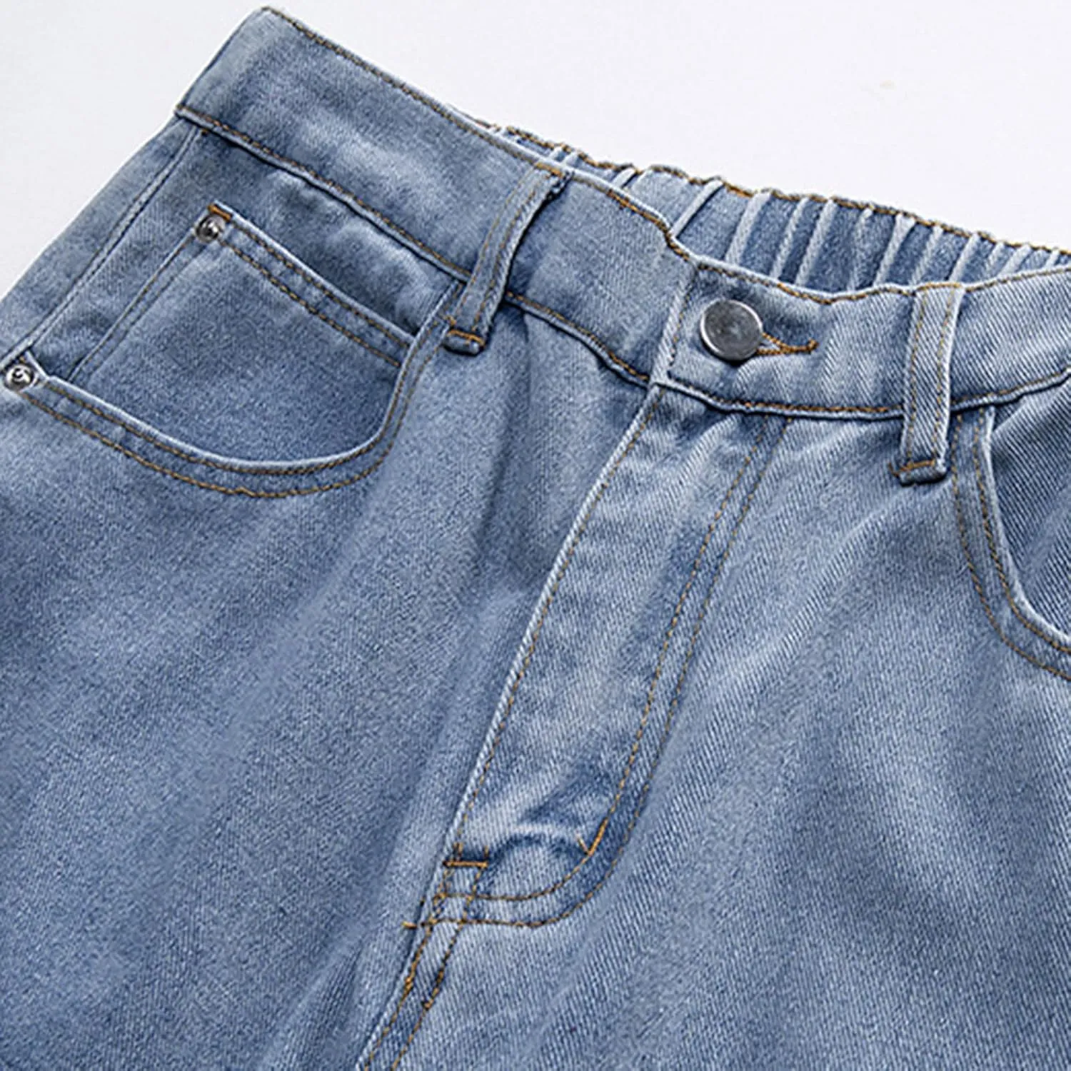 Men's Regular Fit Jeans Vintage Straight Wide Leg Denim Pants with Pockets Casual Streetwear Y2k Baggy Jeans Trousers