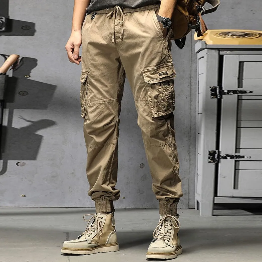 Mens Sweatpants Joggers Pants Man Pants Casual Rope Loose Heavyweight Loose Sports Trousers Pockets Pant Mens Cotton