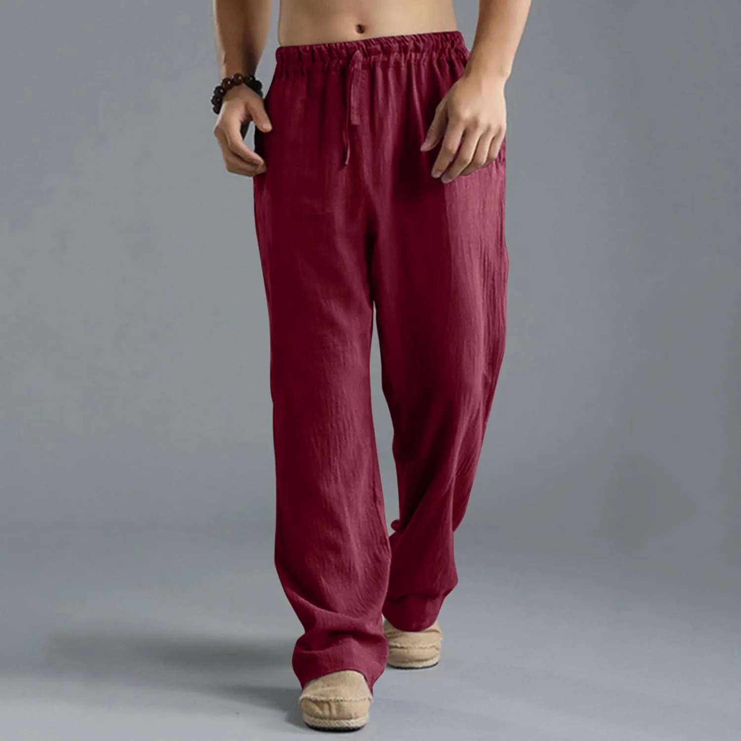 Mens Sweatpants with Pockets Big and Tall Gym Stretch Jogger Pants Mens Cargo Sweatpants Heavyweight Fleece Trousers