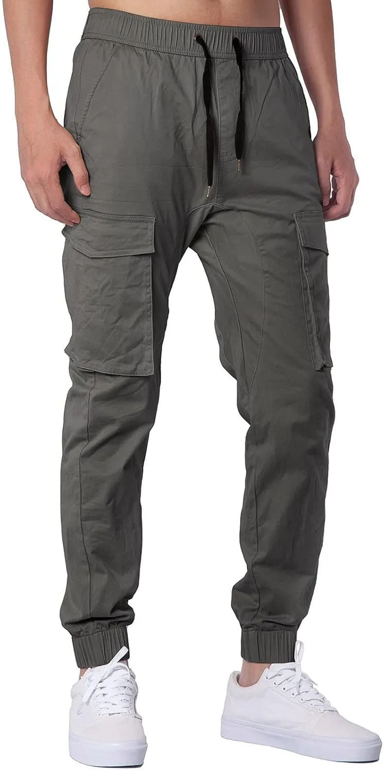 Mens Sweatpants with Pockets Big and Tall Waist Trousers Men Pants Joggers Athletic Casual Cargo Pants Military Pants