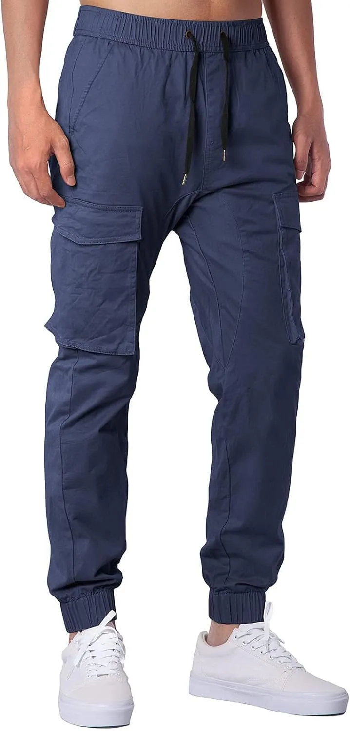 Mens Sweatpants with Pockets Big and Tall Waist Trousers Men Pants Joggers Athletic Casual Cargo Pants Military Pants