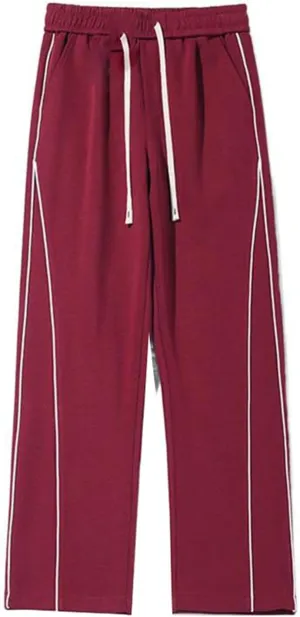 Men's Trouser American-Style Casual Thin Straight Wide-Leg Sport Casual Pants for Men