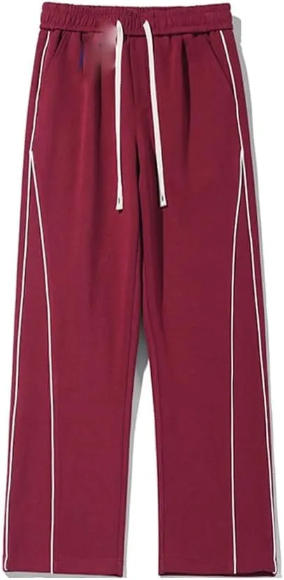 Men's Trouser American-Style Casual Thin Straight Wide-Leg Sport Casual Pants for Men