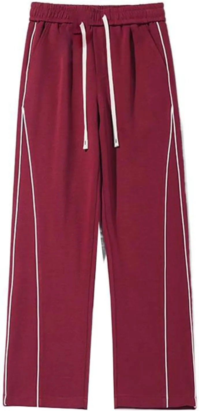 Men's Trouser American-Style Casual Thin Straight Wide-Leg Sport Casual Pants for Men