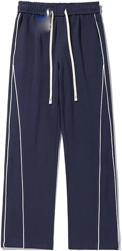 Men's Trouser American-Style Casual Thin Straight Wide-Leg Sport Casual Pants for Men