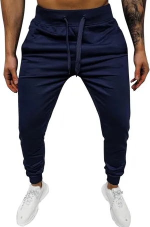 Mens Workout Cargo Sweatpants Color Zipper Pocket Trouser Fashion Mens Tapered Joggers Men's Flap Pocket Drawstring