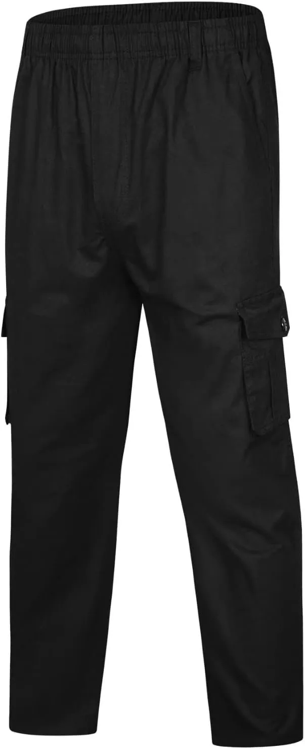 Mens Workout Cargo Sweatpants Trousers Heavyweight Fleece Cargo Sweatpants for Men Elastic Waist Drawstring Straight