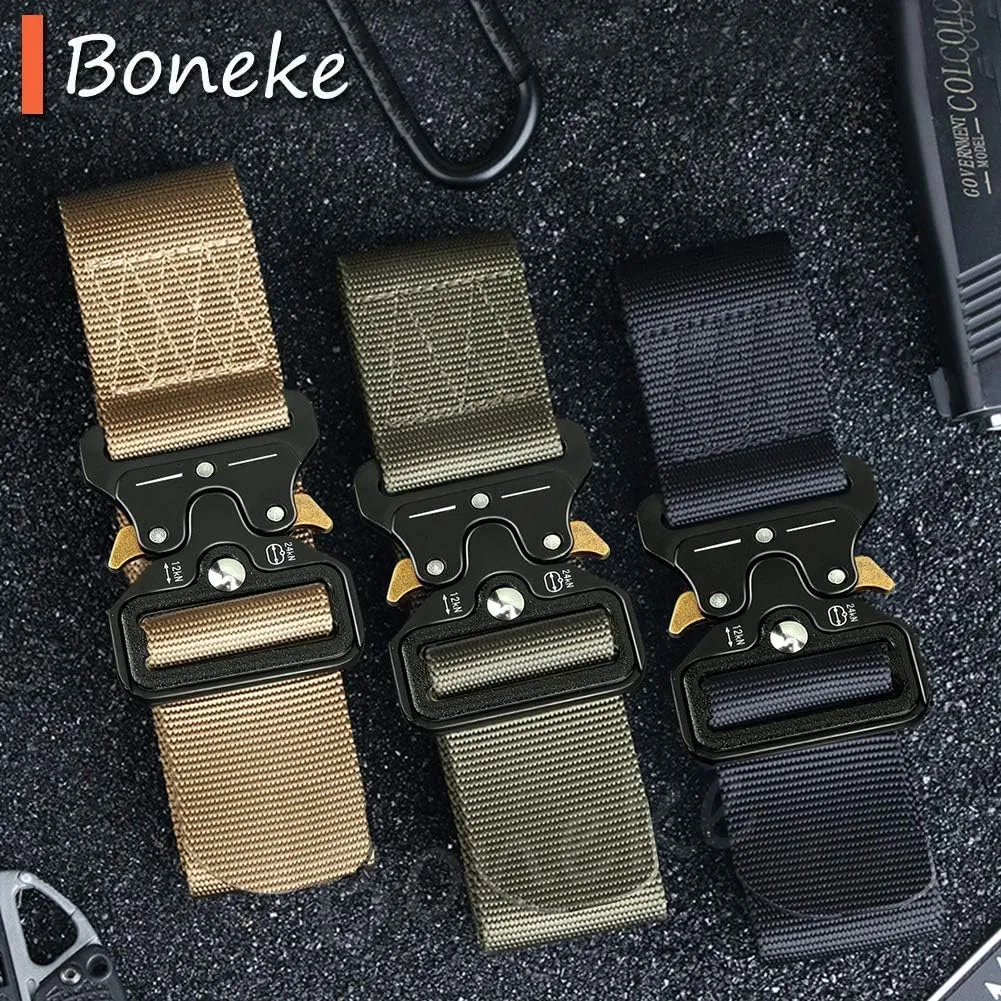 Military Belt, Men Tactical Belt with Quick Release Metal Buckle Ideal for military training and outdoor, police belts