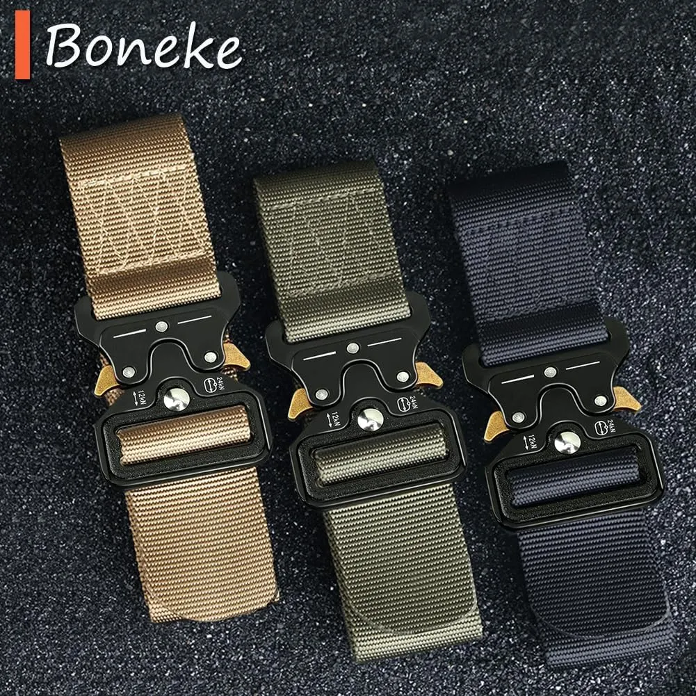 Military Belt, Men Tactical Belt with Quick Release Metal Buckle Ideal for military training and outdoor, police belts