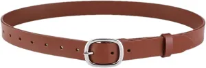 Mnjyihy Women's Retro Metal Buckle Leather Belt Fashion Decoration Jeans Belt