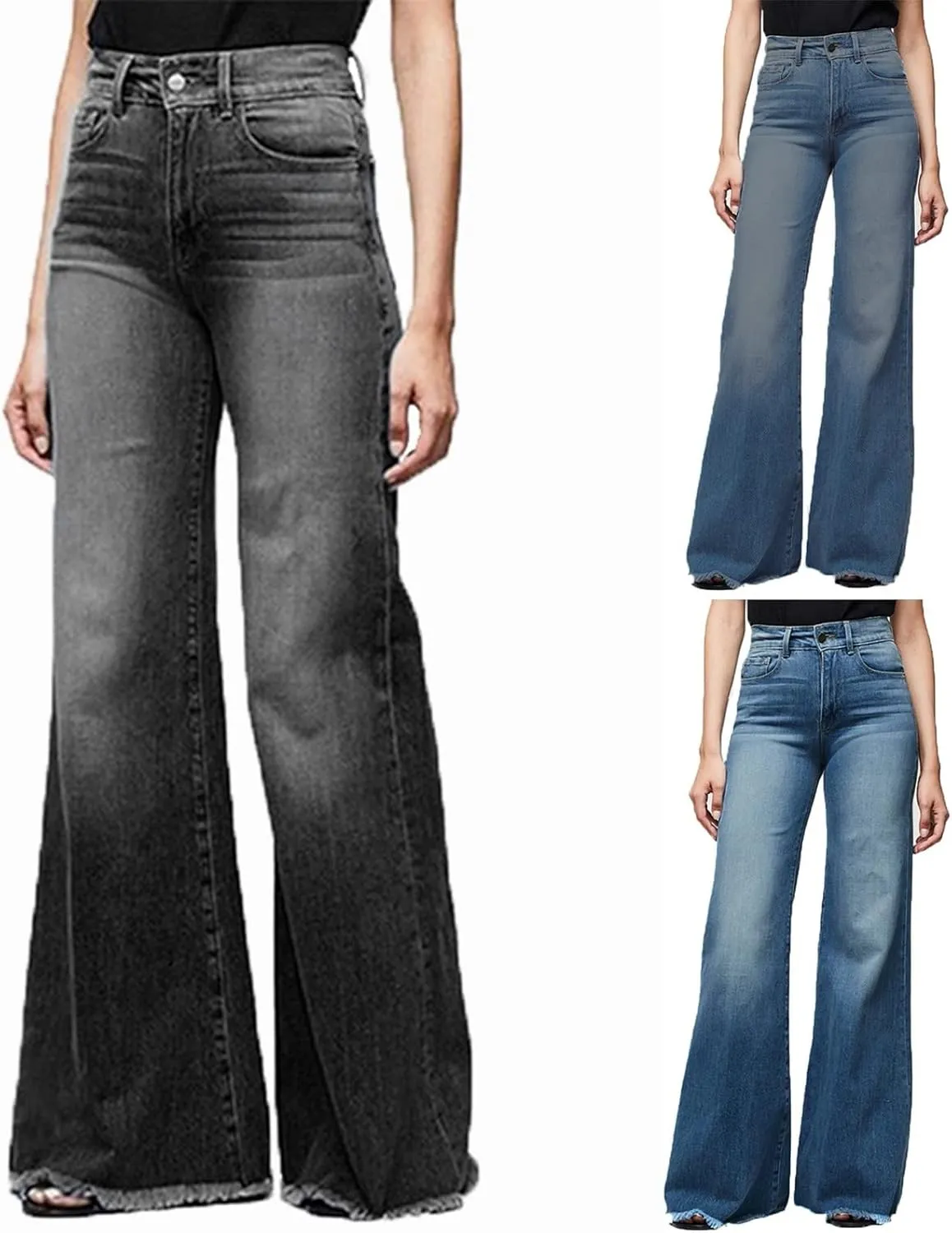 Mom Jeans, Women's Slim Fit Boyfriend Denim Jeans Relaxed Fit All Cotton Straight Leg Jean