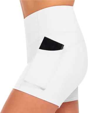 Natural Uniforms Women's High Waist Yoga Shorts with Tummy Control