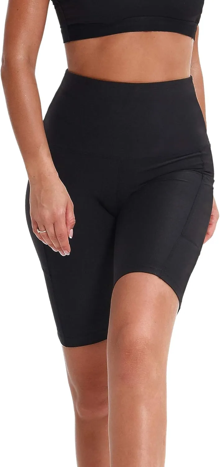 NELEUS Women's 8" Biker Shorts High Waist Tummy Control Workout Running Shorts for Gym Yoga