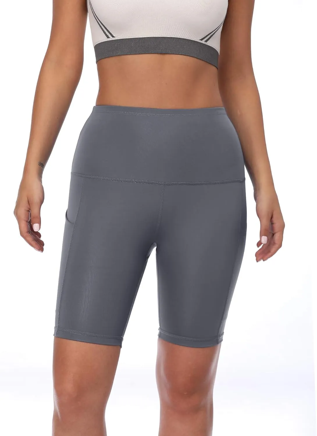 NELEUS Women's Athletic Shorts High Waist Tummy Control Workout Biker Shorts for Running Gym Yoga