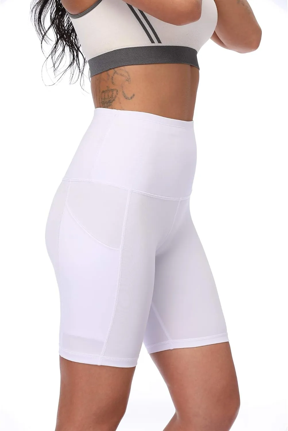 NELEUS Women's Athletic Shorts High Waist Tummy Control Workout Biker Shorts for Running Gym Yoga