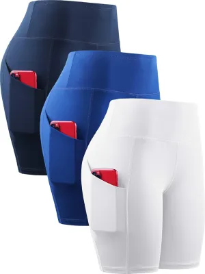 NELEUS Women's Athletic Shorts High Waist Tummy Control Workout Biker Shorts for Running Gym Yoga