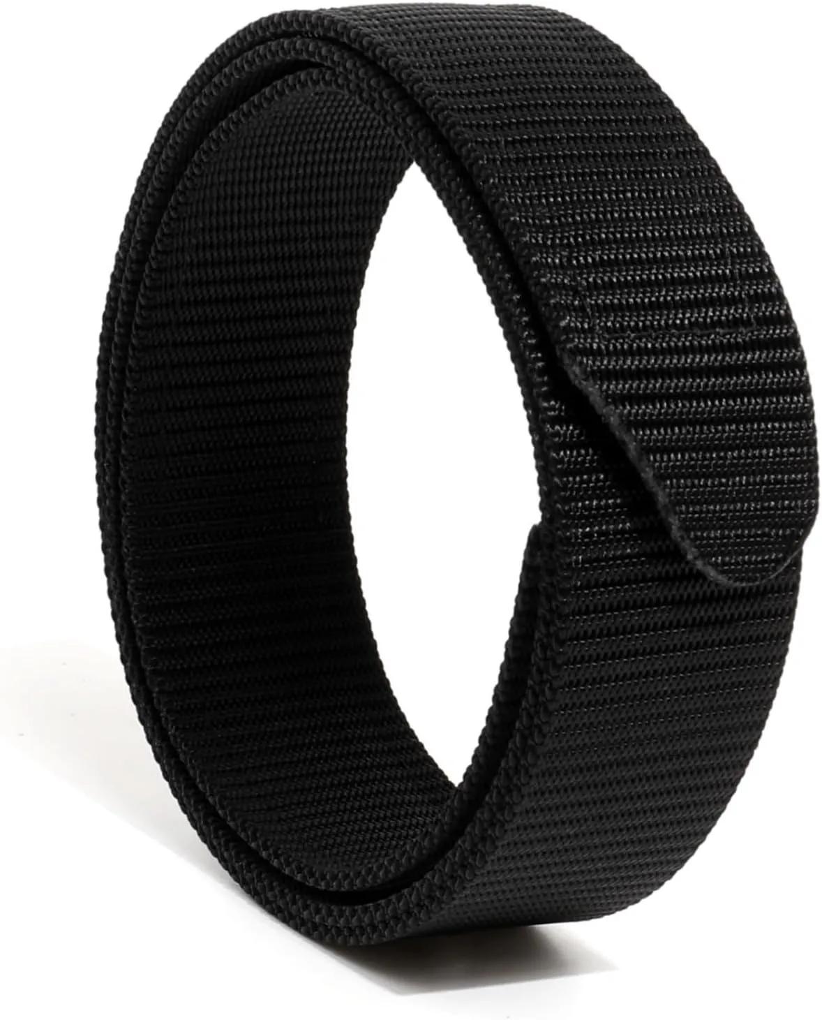 No-Scratch Nylon Belt 1 3/8" No Metal Buckle Belt w/Hook & Loop Closure TSA Approved for Work Travel Mechanic Driver